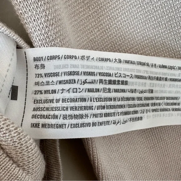 Ambercombie & Fitch- Cream Knit Sweetheart Neckline Long Sleeve Bodysuit - Picture 9 of 9